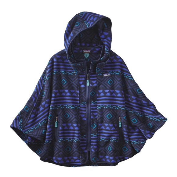 Patagonia Jackets & Blazers - Patagonia Women's Synchilla Fleece Poncho Cape Aztec Full Zip Hooded Size M/L
